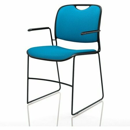 UNITED CHAIR CO Chair, w/Arms, Fabric, 22inx22-1/2inx31in, BK, 2PK UNCFE4FS03TP08